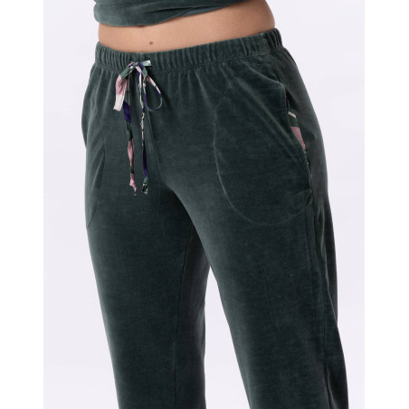 Jogging en velours GIOIA 822 Lichen | Lingerie le Chat
