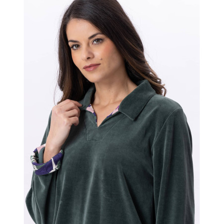 Jogging en velours GIOIA 822 Lichen | Lingerie le Chat