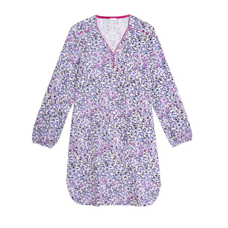 Chemise de nuit en coton CASSIE 801 Multico | Lingerie le Chat