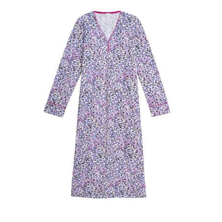 Chemise de nuit longue en coton CASSIE 811 Multico | Lingerie le Chat