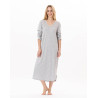 Long cotton nightdress CHAMADE 811 Grey
