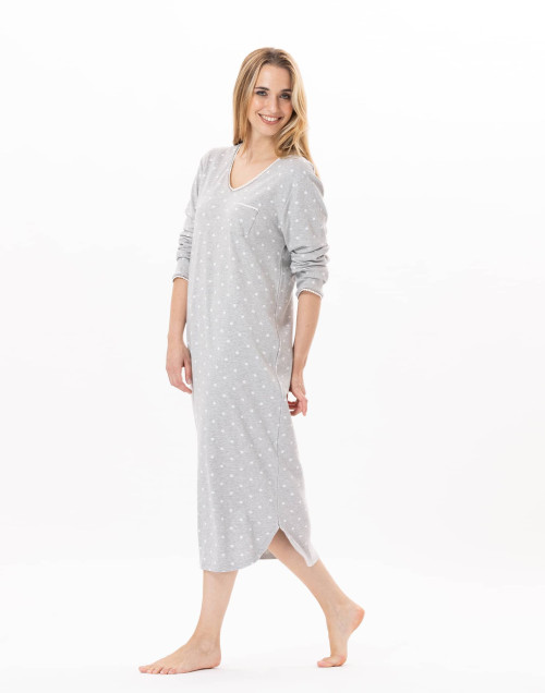 Chemise de nuit blanche coton sale