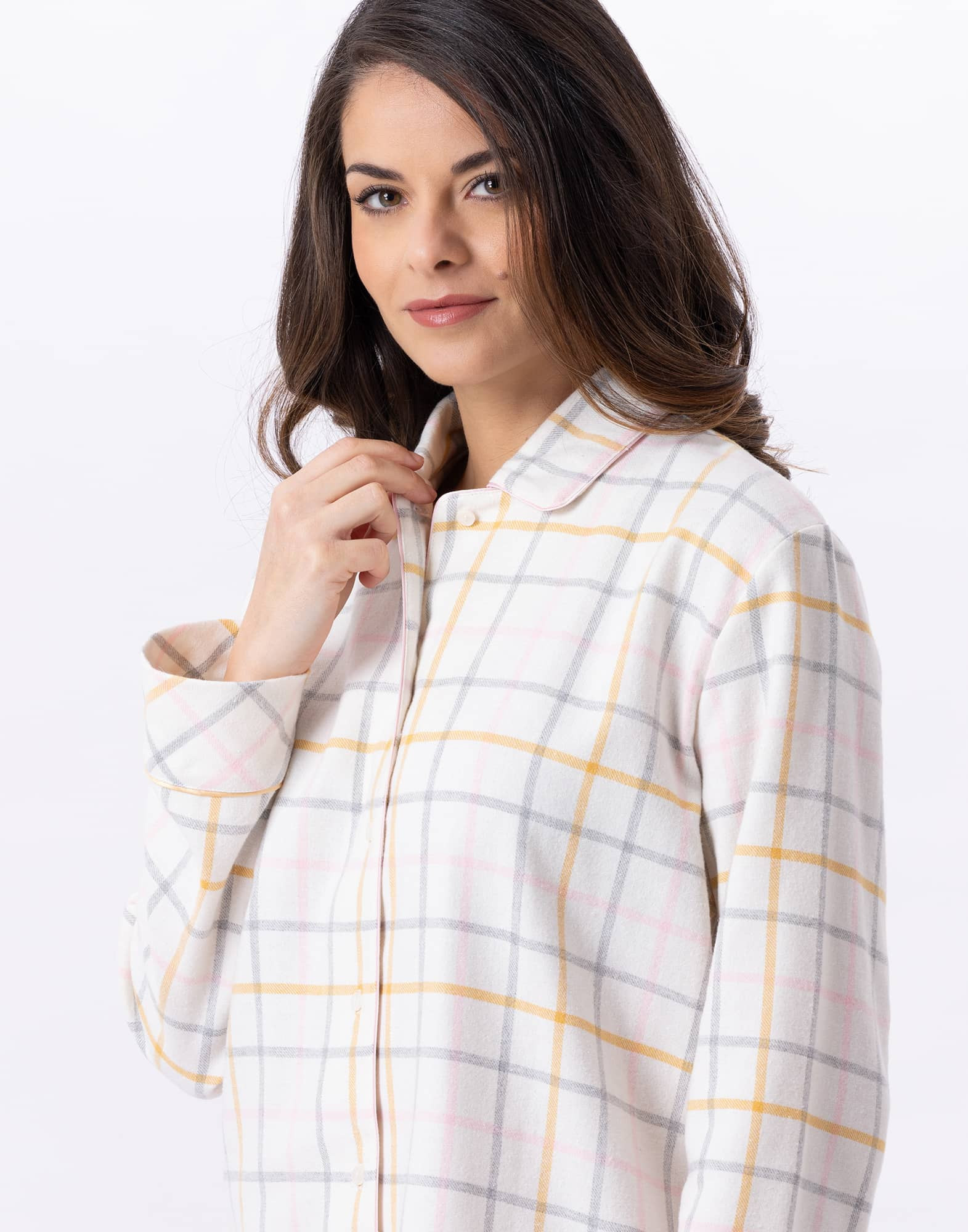 Cotton button-down pyjamas FELICITA 806 Multico | Lingerie le Chat