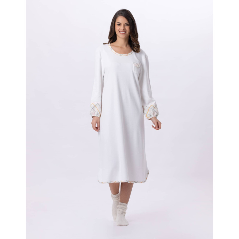 Chemise de nuit longue en coton FELICITA 811 Multico | Lingerie le Chat Chemise de nuit longue en coton FELICITA 811 Multico | Lingerie le Chat