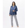 Plush flannel jacket ESSENTIEL 873 Prussian Blue