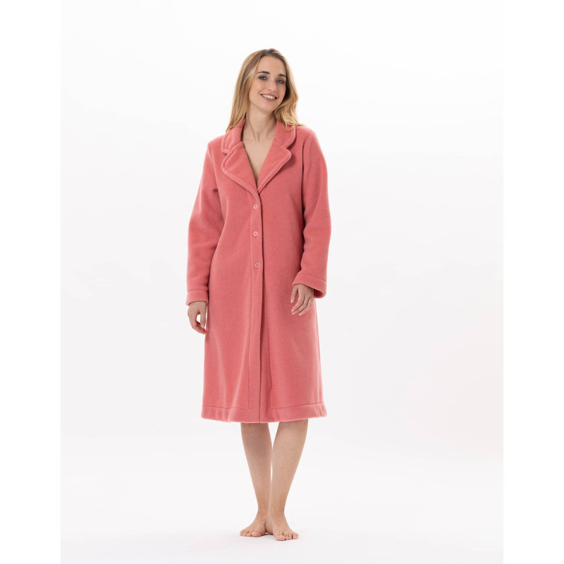 Robe de chambre en polaire ESSENTIEL H52B Brique | Lingerie le Chat Robe de chambre en polaire ESSENTIEL H52B Brique | Lingerie le Chat