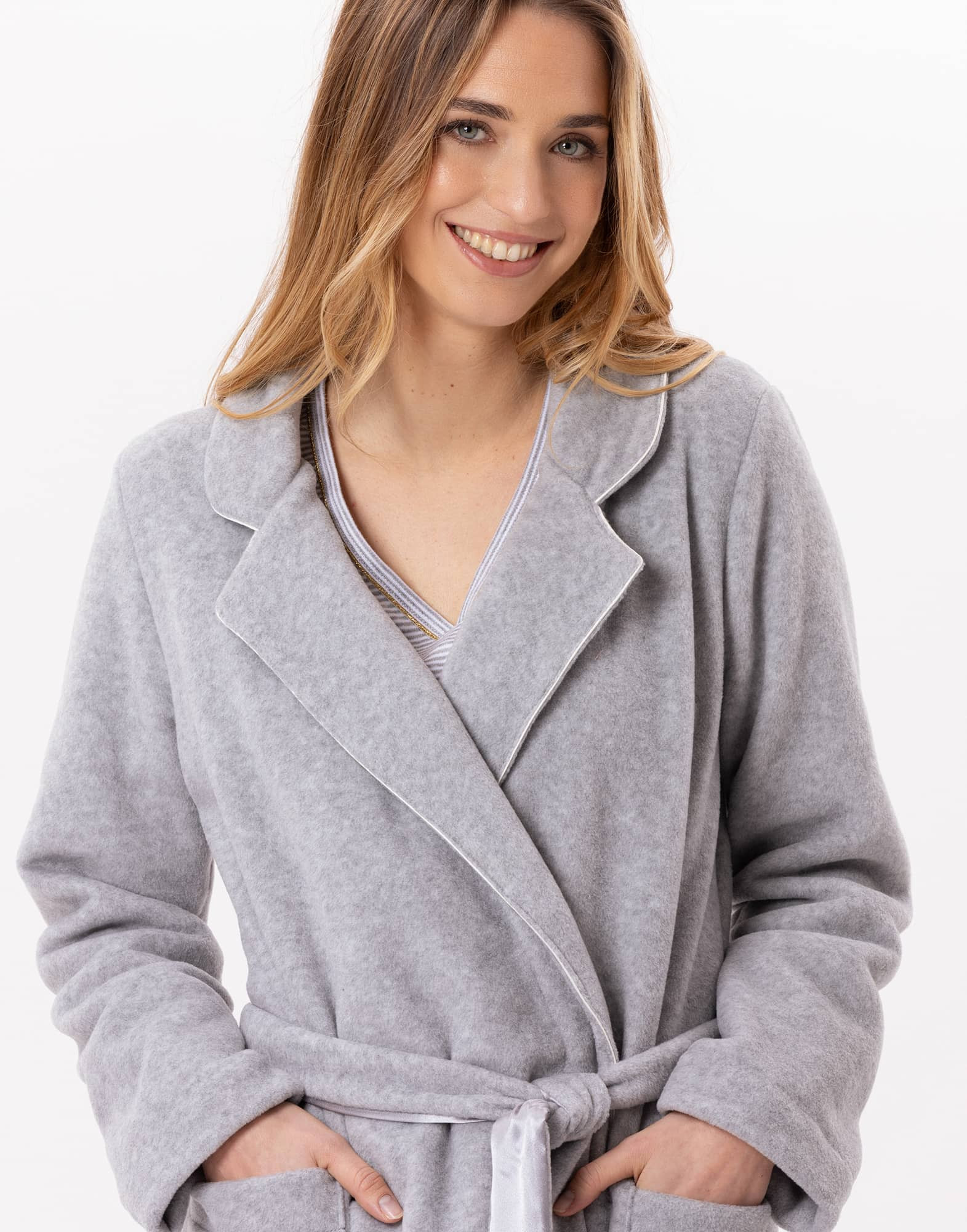 Fleece housecoat outlet