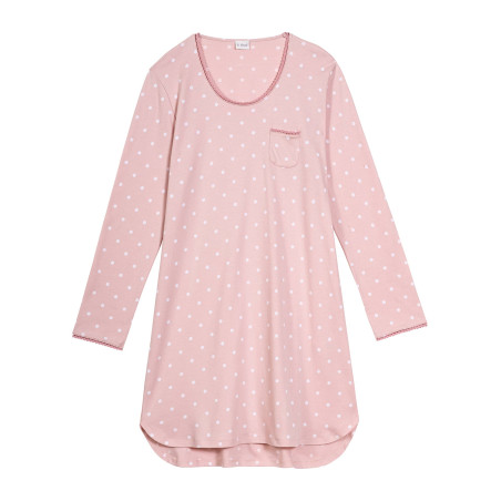 Chemise de nuit en coton  CHAMADE 801 Blush | Lingerie le Chat