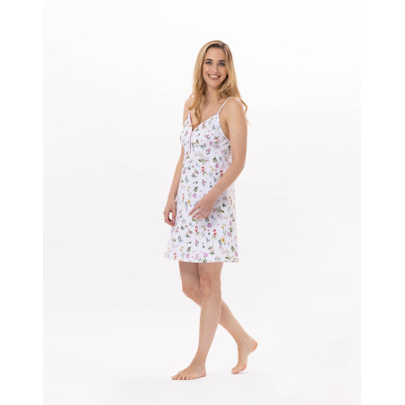Cotton Nightie  BLOOM 903 Coral | Lingerie le Chat