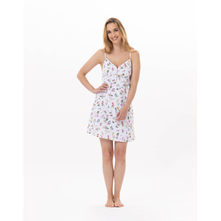 Cotton Nightie  BLOOM 903 Coral | Lingerie le Chat