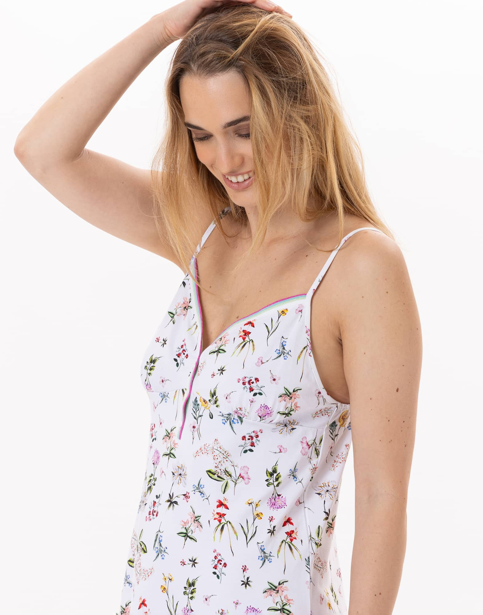 Cotton Nightie  BLOOM 903 Coral | Lingerie le Chat