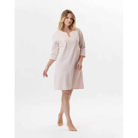 Cotton Nightdress JEANNETTE 901 Sand | Lingerie le Chat