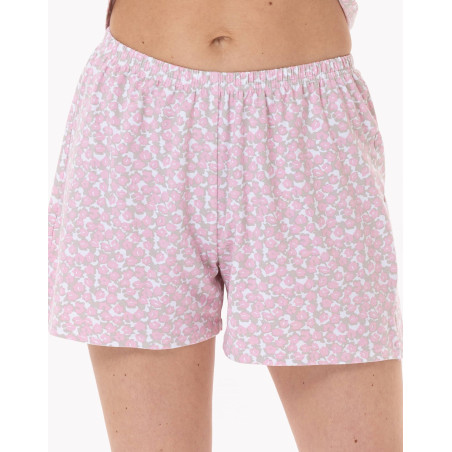 Cotton Pyjama short CALISSON 900 Pink | Lingerie le Chat