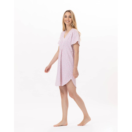 Cotton Nightdress CALISSON 901 Pink | Lingerie le Chat
