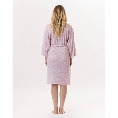 Kimono  en viscose CALISSON 960 Rose | Lingerie le Chat