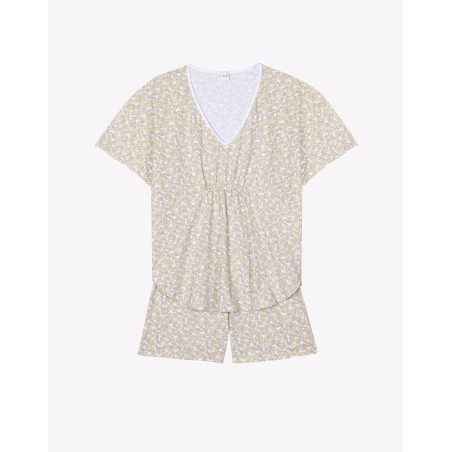 Cotton Pyjama short CALISSON 900 Anise | Lingerie le Chat