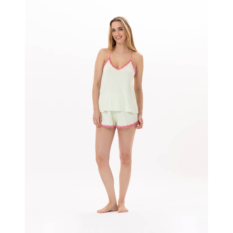 Pyjama short PALOMA 900 Water green | Lingerie le Chat
