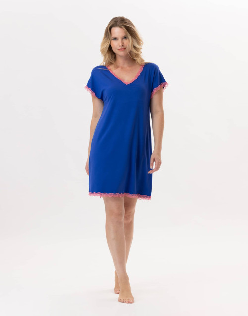 Chemise de nuit en viscose PALOMA 901 Bleu | Lingerie le Chat