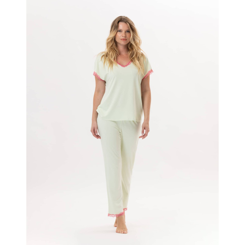 Pyjama PALOMA 902 Water green | Lingerie le Chat