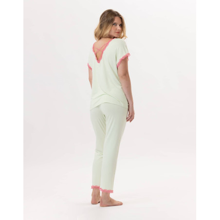 Pyjama en viscose PALOMA 902 Vert d'eau | Lingerie le Chat