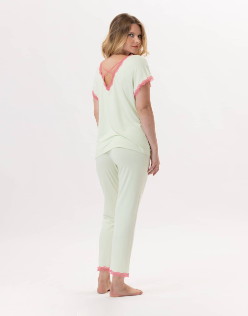 Pyjama en viscose PALOMA 902 Vert d'eau