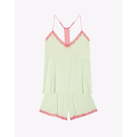 Pyjama short en viscose PALOMA 900 Vert d'eau | Lingerie le Chat