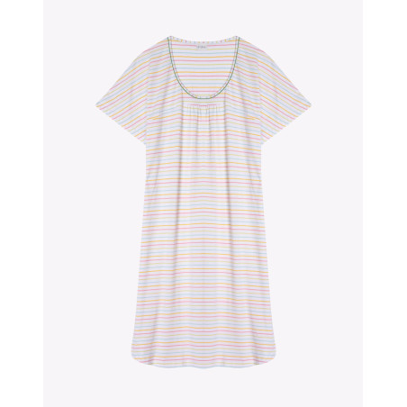 Chemise de nuit en coton MARIUS 901 Multico | Lingerie le Chat