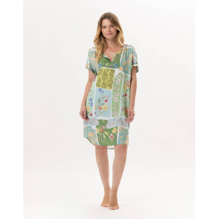 Chemise de nuit en viscose ESTEREL 901 Vert d'eau | Lingerie le Chat