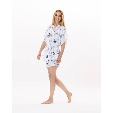 Pyjama short en viscose VALENSOLE 900 Multico | Lingerie le Chat