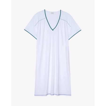 Chemise de nuit en coton VALENSOLE 901 Blanc | Lingerie le Chat