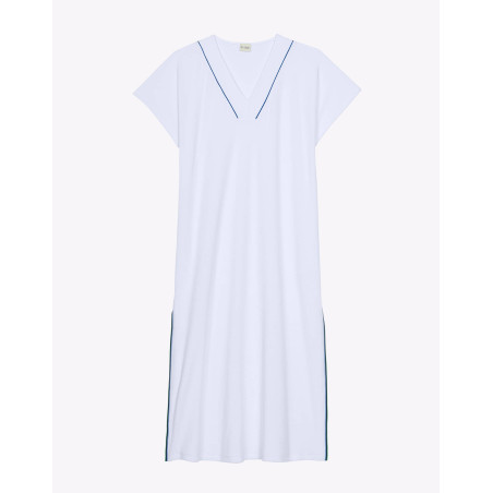 Robe en coton VALENSOLE 941 Blanc | Lingerie le Chat