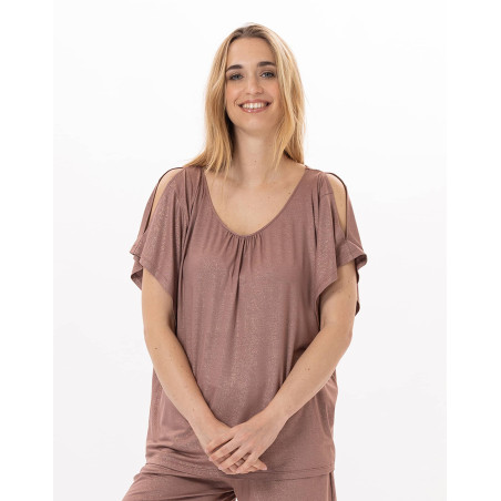 Tee-Shirt en viscose RAMATUELLE 930 Sable | Lingerie le Chat