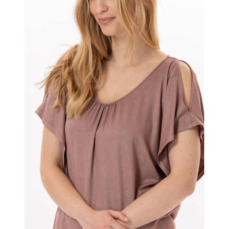 Tee-Shirt en viscose RAMATUELLE 930 Sable | Lingerie le Chat