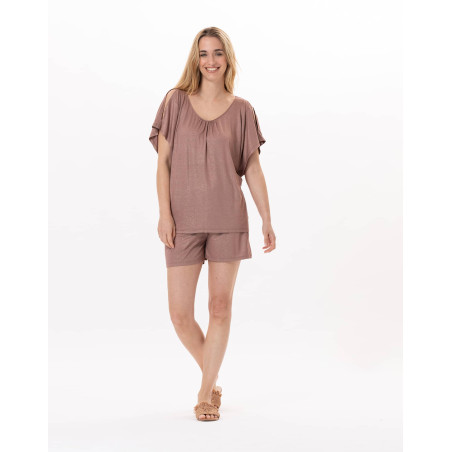 Tee-Shirt en viscose RAMATUELLE 930 Sable | Lingerie le Chat