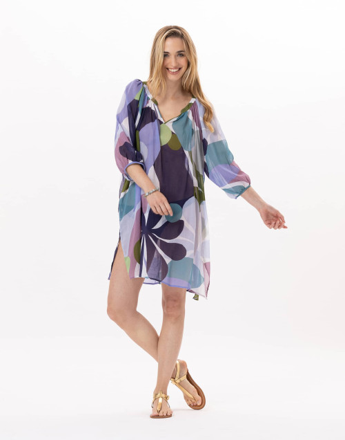 Kaftan en voile de coton PORQUEROLLES 940 Multico