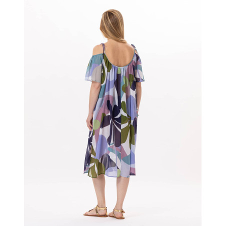 Robe en voile de coton PORQUEROLLES 941 Multico | Lingerie le Chat