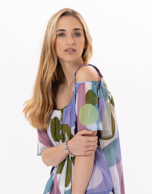 Robe en voile de coton PORQUEROLLES 941 Multico | Lingerie le Chat