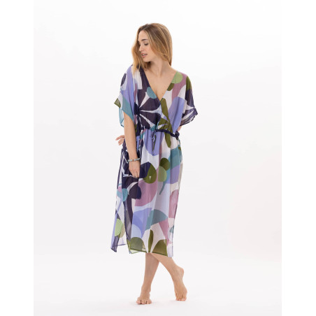 Robe en voile de coton PORQUEROLLES 942 Multico | Lingerie le Chat