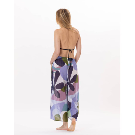 Pantalon en voile de coton PORQUEROLLES 980 Multico | Lingerie le Chat