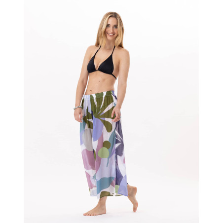 Pantalon en voile de coton PORQUEROLLES 980 Multico | Lingerie le Chat