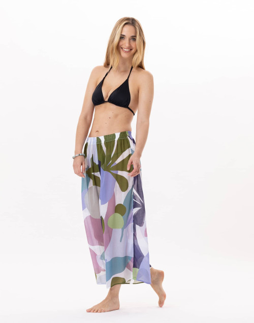 Pantalon en voile de coton PORQUEROLLES 980 Multico