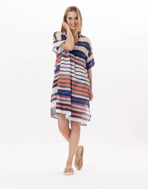 Kaftan en voile de coton VALLAURIS 940 Multico | Lingerie le Chat