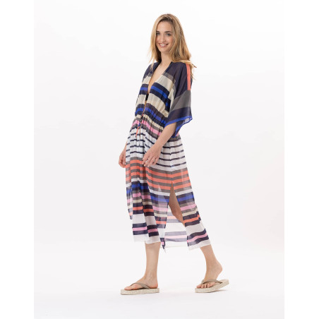 Kimono en voile de coton VALLAURIS 970 Multico | Lingerie le Chat