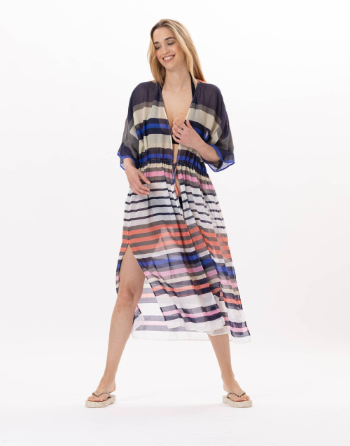 Kimono en voile de coton VALLAURIS 970 Multico | Lingerie le Chat