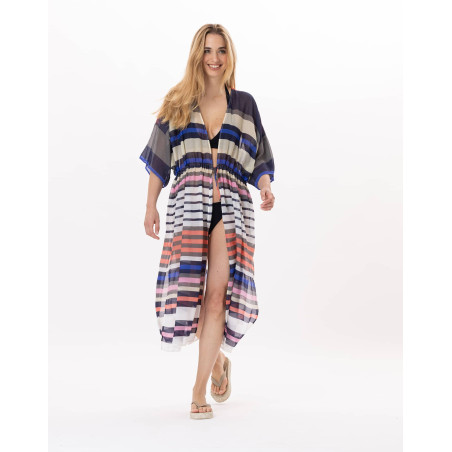 Kimono en voile de coton VALLAURIS 970 Multico | Lingerie le Chat