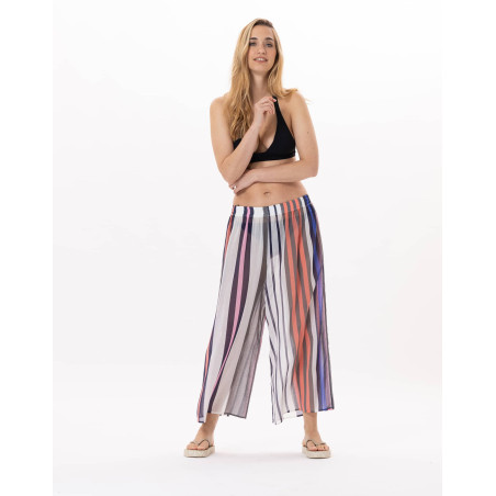 Cotton voile trousers VALLAURIS 980 Multico | Lingerie le Chat