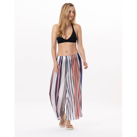 Pantalon en voile de coton VALLAURIS 980 Multico | Lingerie le Chat