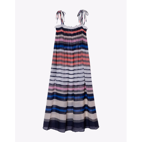 Cotton voile Dress VALLAURIS 941 Multico | Lingerie le Chat