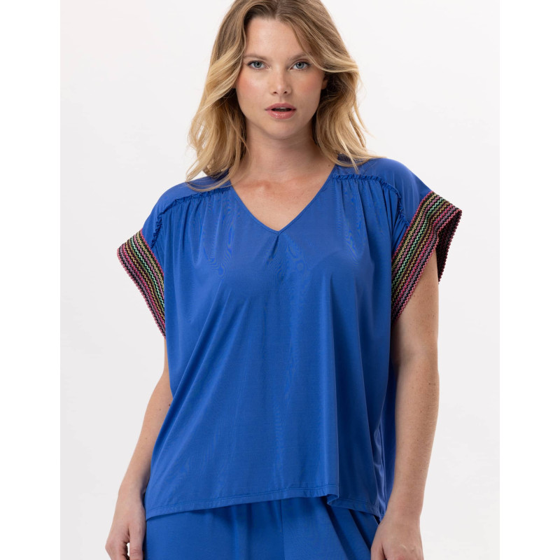Tee-shirt en jersey PAMPELONNE 930 Bleu | Lingerie le Chat