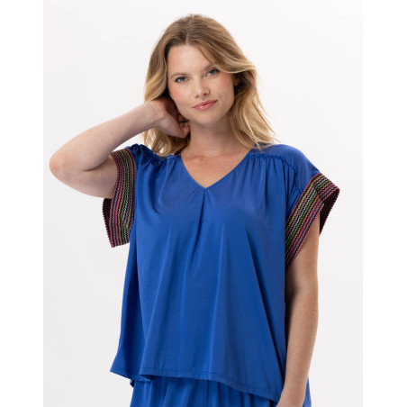 Tee-shirt en jersey PAMPELONNE 930 Bleu | Lingerie le Chat